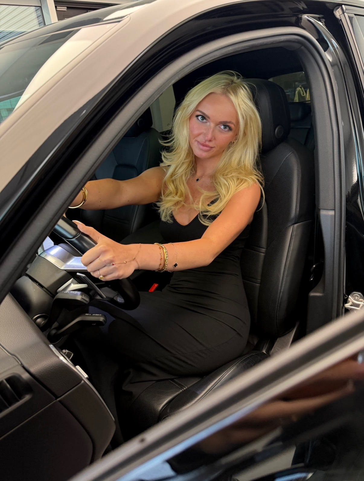 Nora Adams with her Porsche